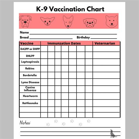 Dog Vaccination Record Printable Pdf